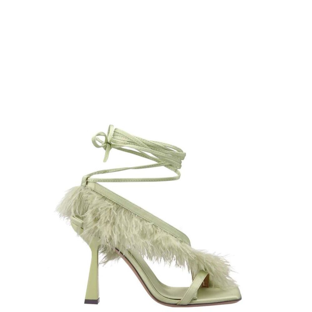 SEBASTIAN Bicolor Viscose Stiletto Heel Women's Sandals